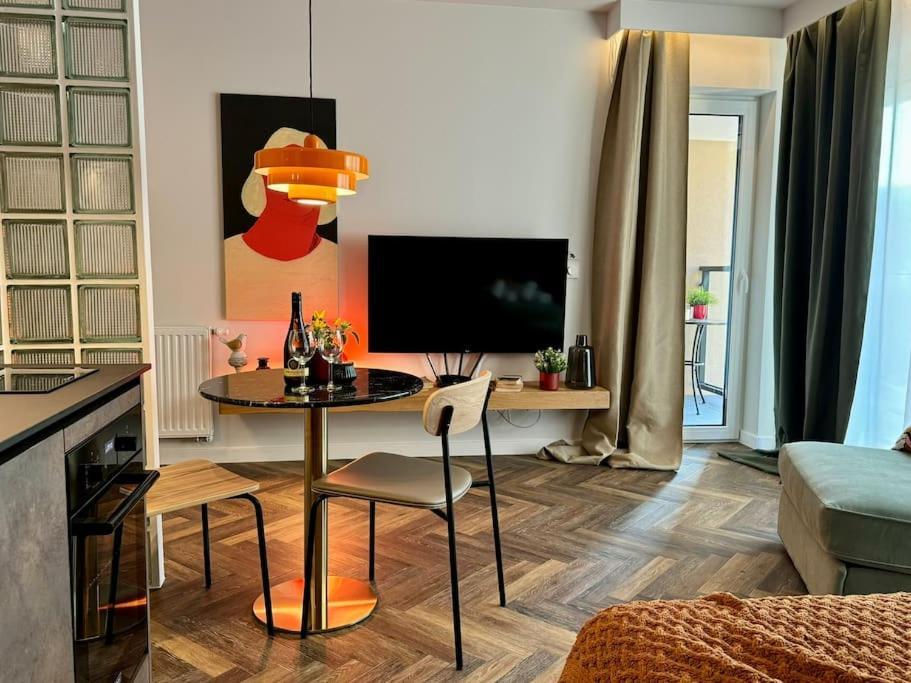 Art & Sunski Studio Z Garazem Podziemnym Krynica Zdrój Kültér fotó